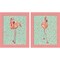 Flamingo Portrait by Jodi Augustine, 2 Piece Pink Framed Art Set